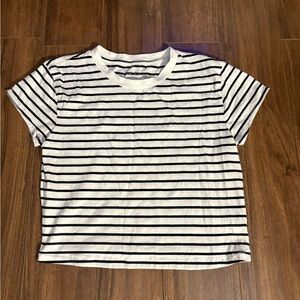 Aeropostale Black and White Striped Tee